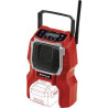 Radio da cantiere einhell tc-ra 18 li bt fm/bluetooth/rosso [3408017]