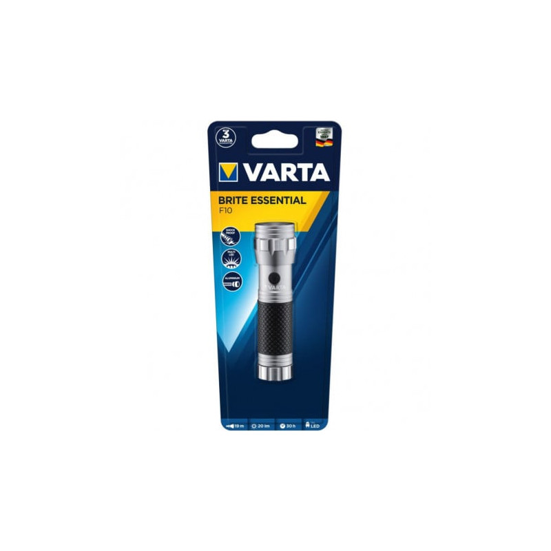 Lampada portatile varta brite essential f10 14 led 20lm 3x aaa portata