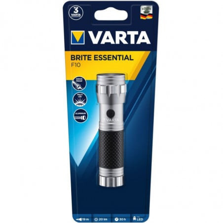 Lampada portatile varta brite essential f10 14 led 20lm 3x aaa portata