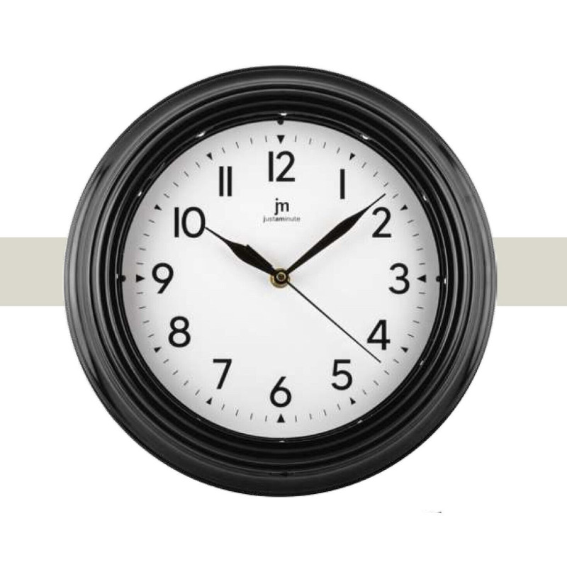 Orologio da parete lowell con luce led sulla cassa in abs 30cm nero