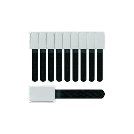 Mini fascette a strappo ltc con etichette plastificate 10pz nero