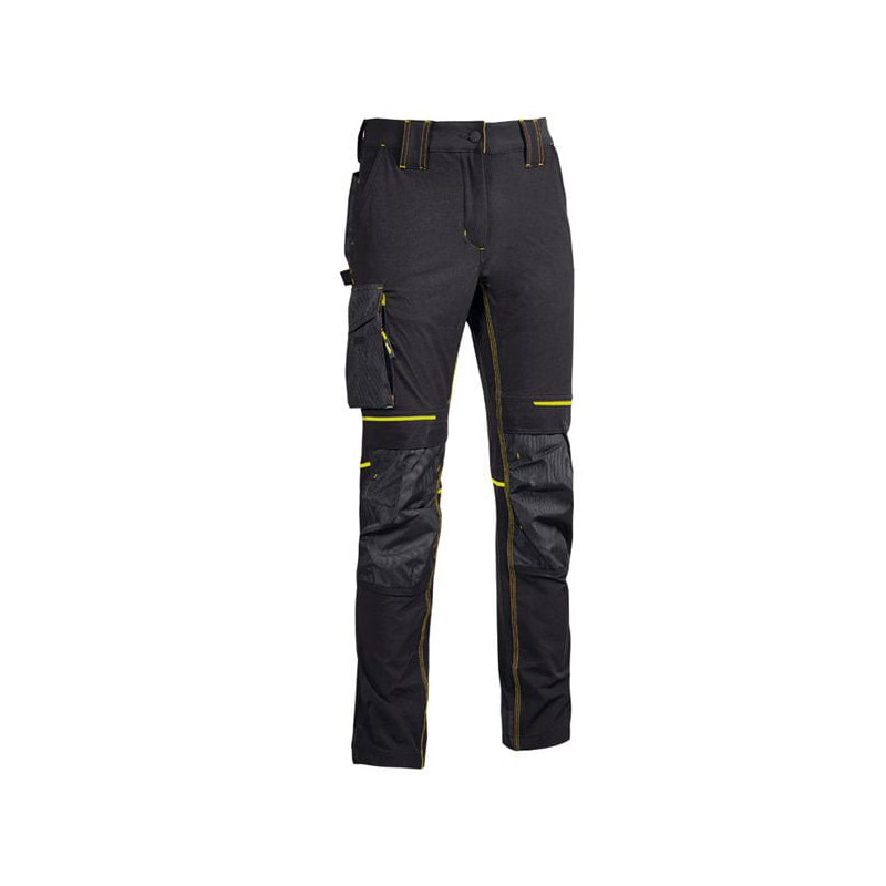 Pantaloni da lavoro u power in nylon xl/nero/giallo [pe145bc-xl]