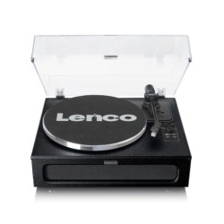 Giradischi lenco con 4 altoparlanti incorporati bluetooth5.0/45giri/min/nero