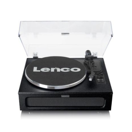Giradischi lenco con 4 altoparlanti incorporati bluetooth5.0/45giri/min/nero
