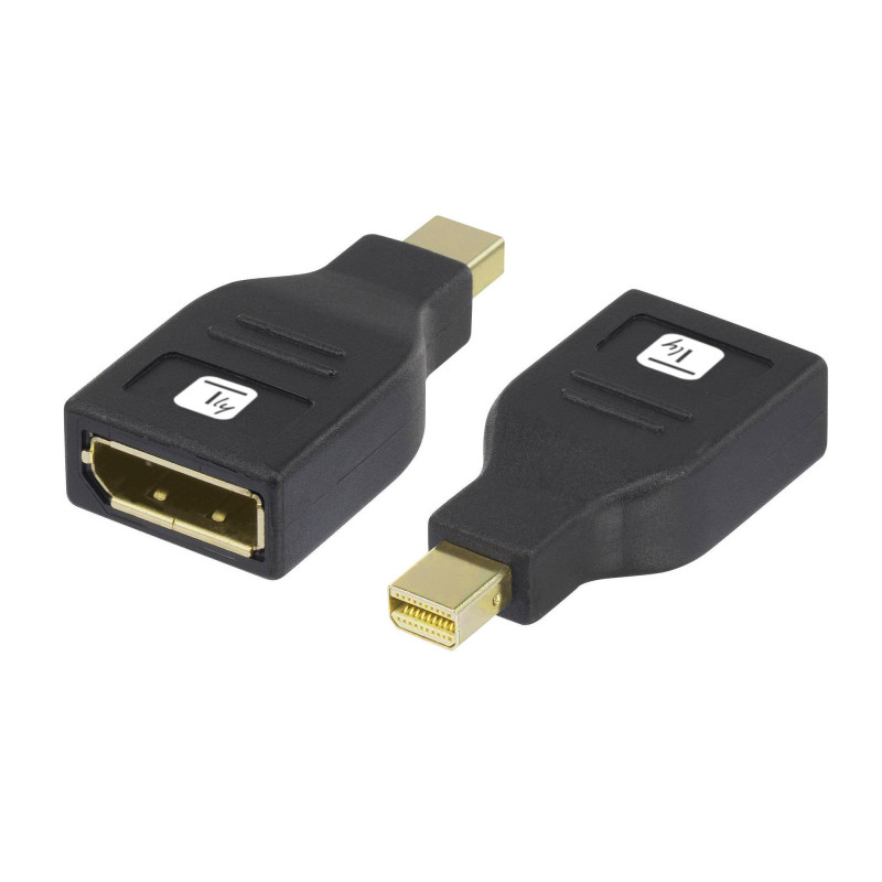 Adattatore techly 364378 mini displayport f a displayport m 4k nero