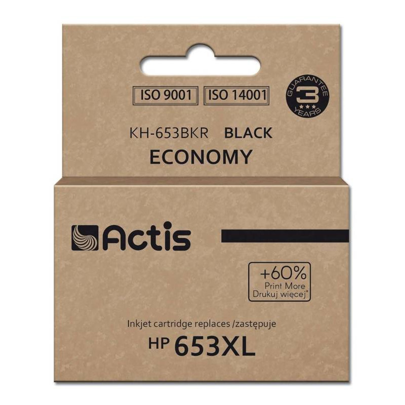 Cartuccia actis kh-653bkr per hp 20ml 575 pagine nero [kh-653bkr]
