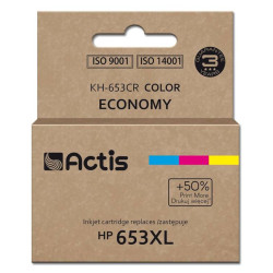 Cartuccia actis kh-653cr per hp 18ml 300pagine ciano magenta