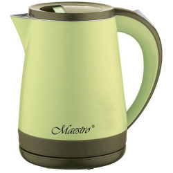 Bollitore alettrico mestro mr-037 1.2l 1600w verde [mr-037-green]