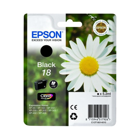 Cartuccia epson nero home serie 18/margherita [c13t18014010]