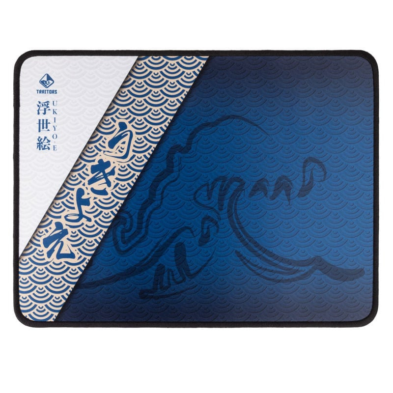 mousepad traitors ukiyo-e speed in tessuto/gomma 355x4x255mm/blu/nero