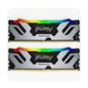 Ram dimm ddr5 32gb kingston fury renegade rgb 2*16gb cl32 argento