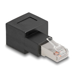 Adattatore rete rj45 cat.6a delock spina rj45 a presa rj45 nero [87864]