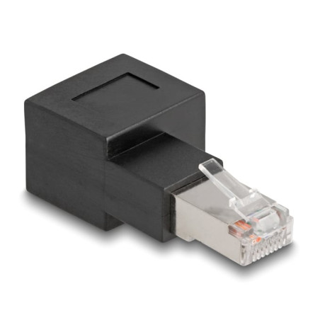 Adattatore rete rj45 cat.6a delock spina rj45 a presa rj45 nero [87864]