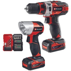 Set di trapano e avvitatore einhell te-cd 12/1 +22+cl a batteria