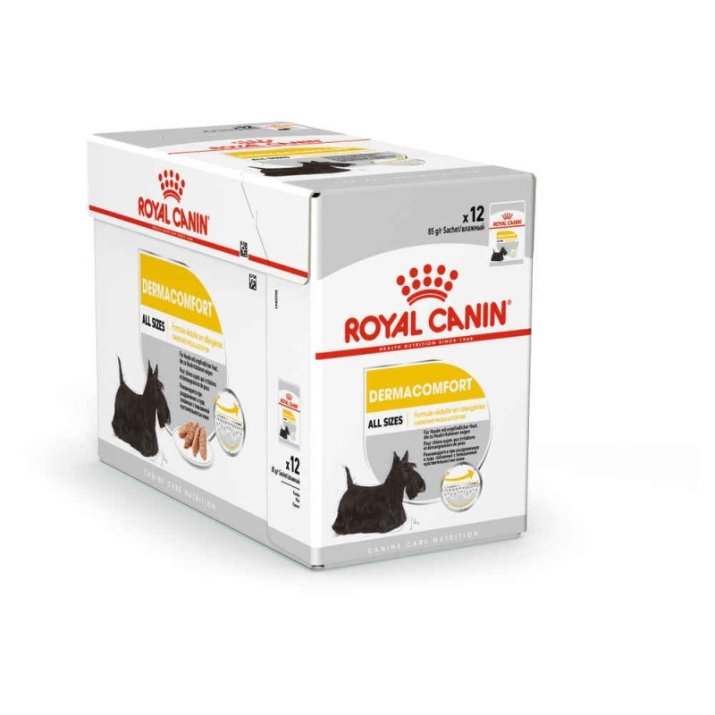 Cibo umido royal canin dermacomfort care per cani 12x85g