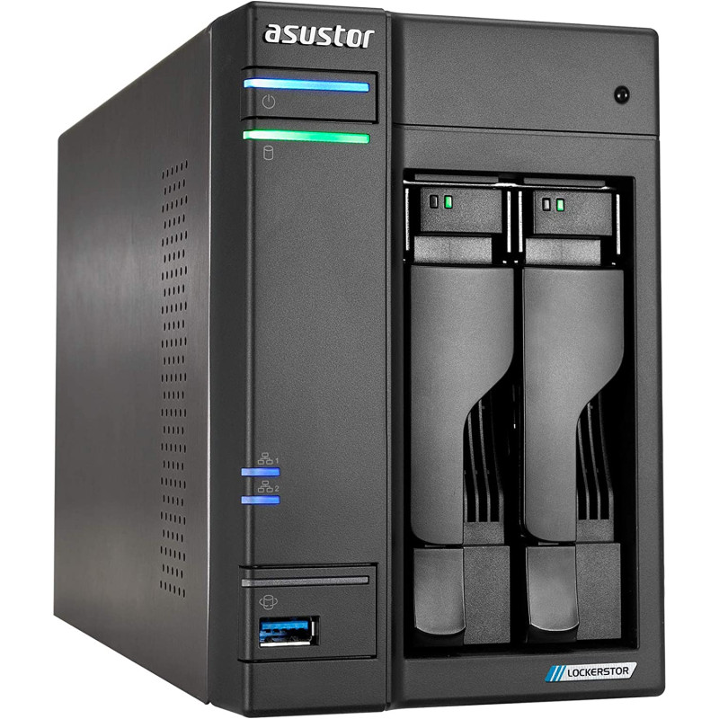 Nas asustor lockerstor 2 gen2 as6702t 4gb/2x 2.5''/3.5''/hdmi/2.5gbe/usb