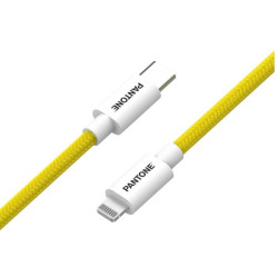 Cavo usb pantone usb-c/lightning 1.5m giallo [pt-ctl002-5y]
