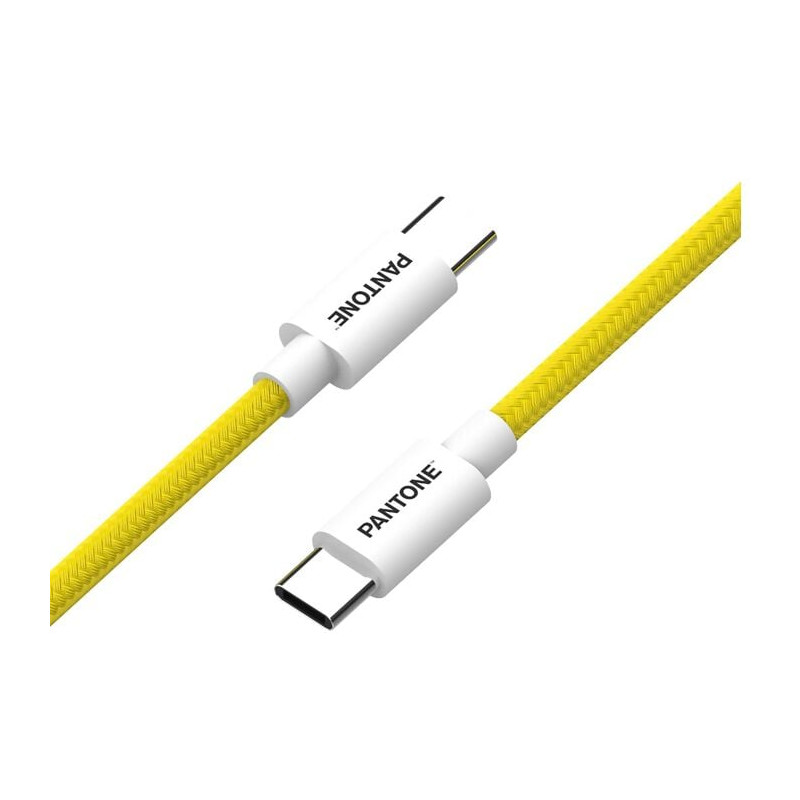 Cavo usb pantone usb-c/usb-c 1.5m giallo [pt-ctc002-5y]