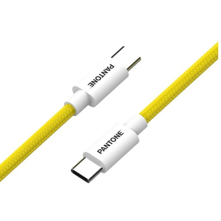 Cavo usb pantone usb-c/usb-c 1.5m giallo [pt-ctc002-5y]