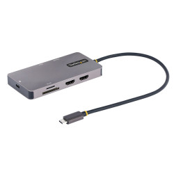 Adattatore usb startech.com multiporta usb-c 2x hdmi 4k uhd grigio