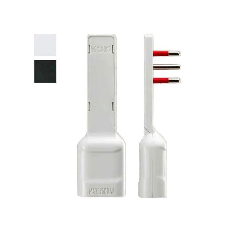 Spina rosi diritto ultrapiatto 10a 2p+t bianco [rs7710b]