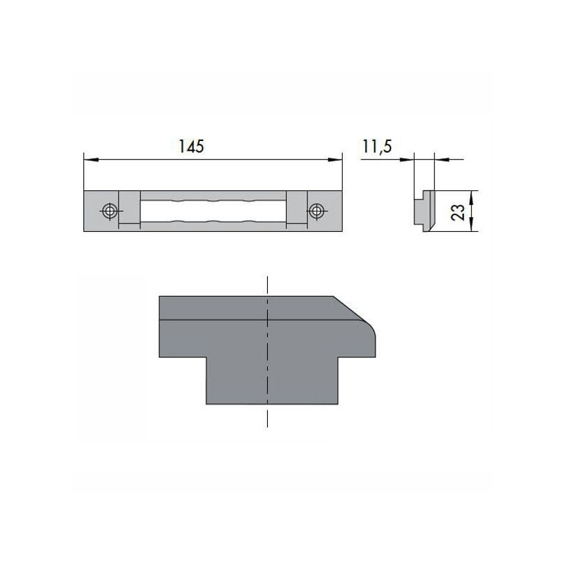Contropiastra cisa per serrature 23x145mm [06277.77.0]