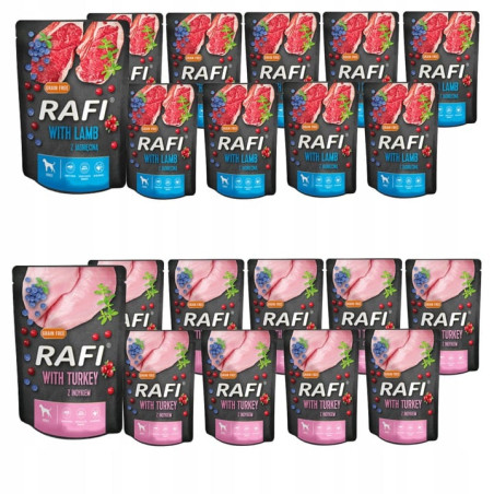 Cibo umido per cane dolina noteci rafi con agnello 300g