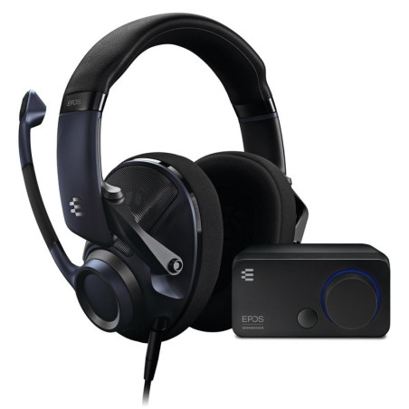 Cuffie gaming epos h6pro con scheda audio aperto nero [1001166]