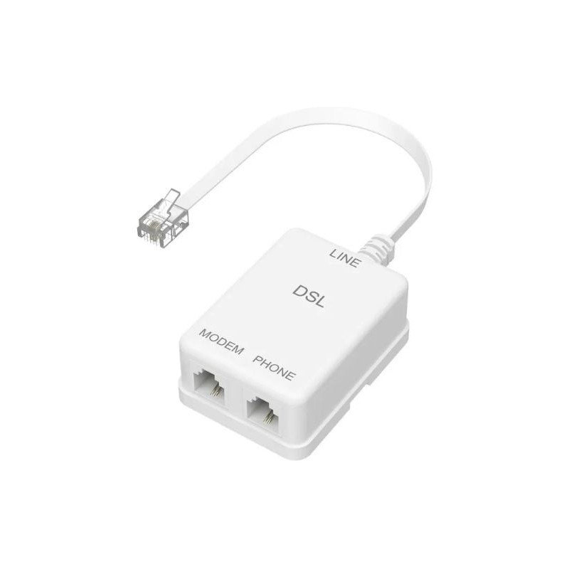 Filtro adsl hama rj11 6p4c bianco