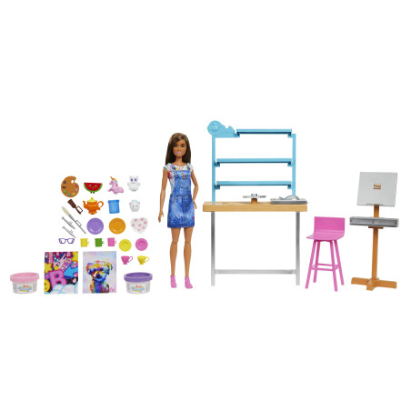 Studio creativo mattel barbie art con bambola