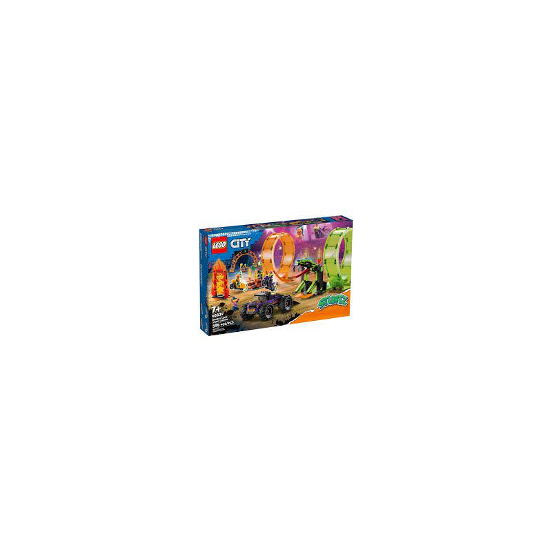 Set da gioco lego city stuntz - l'arena acrobatica con doppio