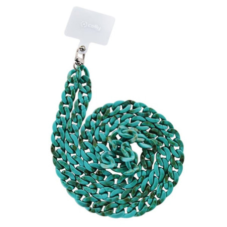 Portacellulare da collo celly con custodia in plastica 0.5x5x55cm/blu