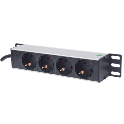 Multipresa per rack intellinet 1u/10"/4 prese/15a/250v/1.8m/grigio