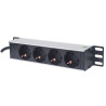 Multipresa per rack intellinet 1u/10"/4 prese/15a/250v/1.8m/grigio