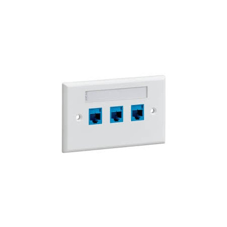 Presa utente leviton scatola a 3 porte [032-42070-3ws]