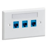 Presa utente leviton scatola a 3 porte [032-42070-3ws]