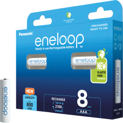 Set batterie panasonic eneloop 8x aaa da 800mah ni-mh [bk-4mcde/8be]