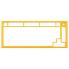 Cornice superiore glorious gmmk pro 350x345x370mm giallo dorato [glo-acc-p75-tf-gy]