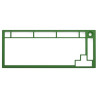 Cornice superiore glorious gmmk pro 350x345x370mm verde bosco [glo-acc-p75-tf-fg]