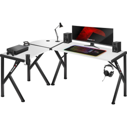 Scrivania da gioco huzaro hero 6.3 bianco [hz-hero 6.3 white]