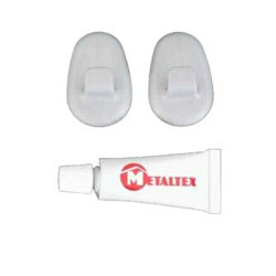 Ganci casalinghi metaltex in plastica pz.2 + colla safefix [metaltex]