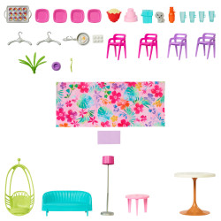 Set bambola mattel hcd50 barbie la casa di malibu multicolore