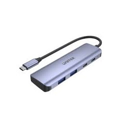 Hub usb unitek tipo-c 3.1 4 porta grigio [h1107q]