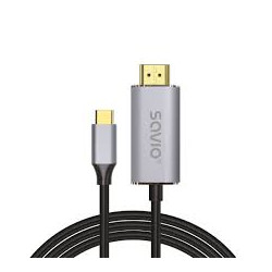 Cavo hdmi savio 2m nero/argento [cl-171]