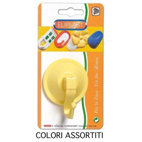 Ganci casalinghi eliplasta a ventosa mm.65 60/1 (pz 10) [eliplast]