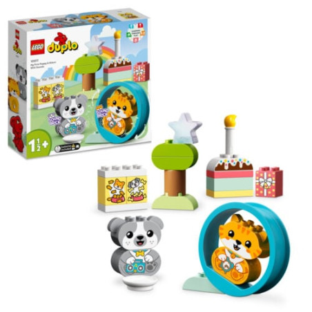 Set da costruzione lego duplo mio primo cucciolo e gattino con suoni