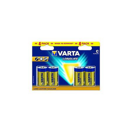 Pila alcalina varta lr14 1.5v c 4 pz blu/giallo [04114101414]