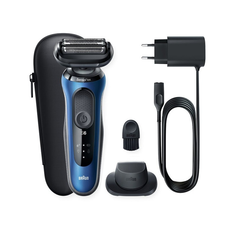 Rasoio elettrico braun sensoflex nero/blu