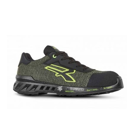 Scarpe antinfortunistica u power esd s1p src tg.40 verde/giallo [rv20096-40]