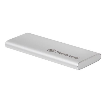 Ssd esterno 250gb transcend portatile usb3.1 gen2/520mb/s/sata/m.2/argento